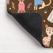 Lustige süße Katzen-Mauspad Mousepad (Ecke)