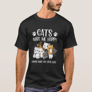 Lustige süße Katzen Menschen machen mir Kopfschmer T-Shirt