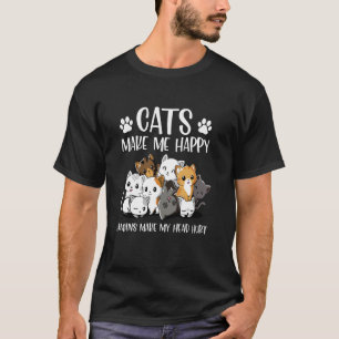 Lustige süße Katzen Menschen machen mir Kopfschmer T-Shirt