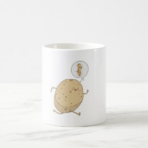 Lustige süße laufende Kartoffel von somoh Kaffeetasse