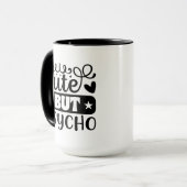 Lustige süße Psycho-Wortkunst Tasse (Vorderseite Links)