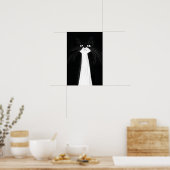 Lustige süße schwarze Katze Poster (Küche)