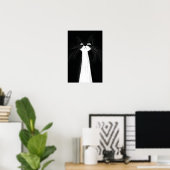 Lustige süße schwarze Katze Poster (Heimbüro)