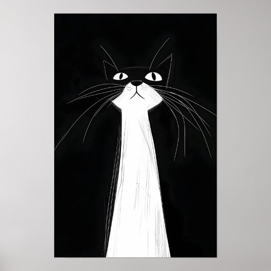Lustige süße schwarze Katze Poster (Vorne)