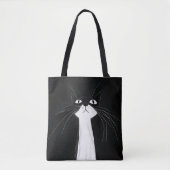 Lustige süße schwarze Katze Tasche (Vorderseite)