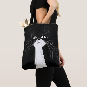 Lustige süße schwarze Katze Tasche