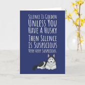 Lustige süße sibirische Husky Karte Haustierbesitz (Gelbe Blume)