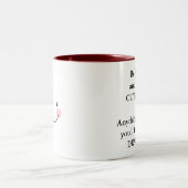 Lustige Süsse-Torte oder Drache-Tasse Zweifarbige Tasse (Mittel)