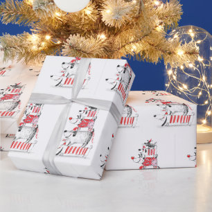 Lustige Süße Weihnachtshunde Frohe Weihnachten Geschenkpapier