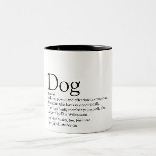 Lustige süße Welt beste jemals Hund Definition Zit Zweifarbige Tasse
