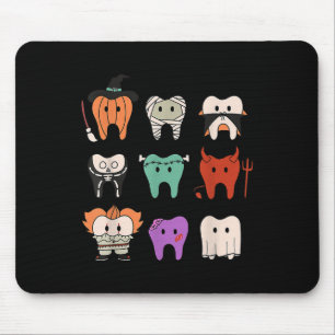 Lustige süße Zahnputzmonster Zähne Squad Hal Mousepad