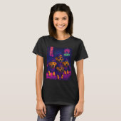 Lustige Synthwave-Gelb-Labrador-Strassencrew T-Shirt (Vorne ganz)
