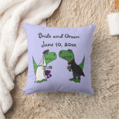 Lustige T-rex Dinosaurier Braut und Kissen (Decke)