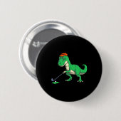 Lustige T Rex Dinosaurier Golf Geschenke Shirts Fü Button (Vorne & Hinten)