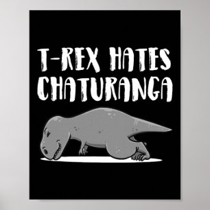 Lustige T-Rex-Dinosaurier-Yoga-Bekleidung Perfekte Poster