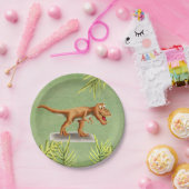 Lustige T-Rex Kinderparty Pappteller (Party)