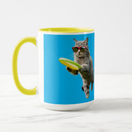 Lustige Tabby-Disc-Golf Tasse