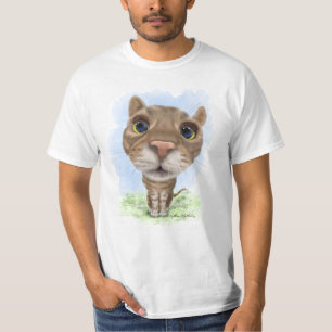 Lustige Tabby-Katze Cartoon T-Shirt
