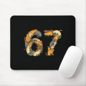 Lustige Tabby-Katzen 6 7 Meme Sechs Sieben Liebe A Mousepad (Mit Mouse)