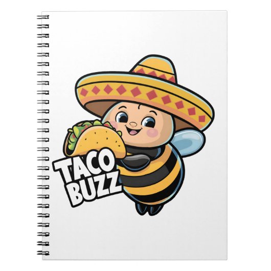 Lustige Taco Buzz Hummel Notizblock (Vorderseite)