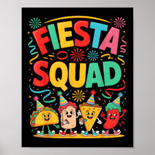 Lustige Taco-Fiesta-Truppe Cinco de Mayo  Poster