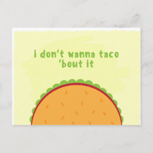 Lustige Taco-Illustration Lebensmittel-Symbol Postkarte
