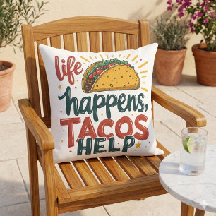 Lustige Taco-Liebhaber-Party-Essensliebhaber-Humor Kissen