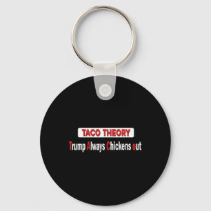 Lustige Taco-Theorie schlägt Immer Hühnchen aus Ta Schlüsselanhänger