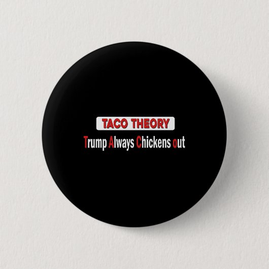 Lustige Taco-Theorie übertrumpft Immer Hühnerfleis Button (Vorderseite)