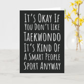 Lustige Taekwondo Karte Kampfsport Kämpfer (Gelbe Blume)