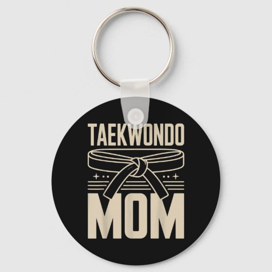 Lustige Taekwondo-Mutter Schlüsselanhänger (Vorderseite)