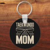 Lustige Taekwondo-Mutter Schlüsselanhänger (Vorderseite)