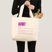 Lustige Tante Definition Jumbo Stoffbeutel (Vorderseite (Produkt))