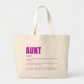 Lustige Tante Definition Jumbo Stoffbeutel (Vorne)
