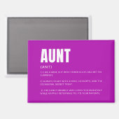 Lustige Tante Definition Magnet (Vorderseite/Rückseite)