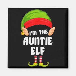 Lustige Tante Elf passende Familien-Gruppe Pj Weih Magnet