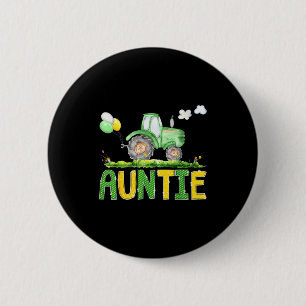 Lustige Tante Geburtstagsjunge Traktor Bauernhof L Button