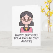 lustige Tante-Geburtstagskarten Karte (Gelbe Blume)