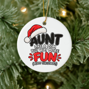 Lustige Tante Weihnachten Spaß Familien Feiertagsg Keramik Ornament