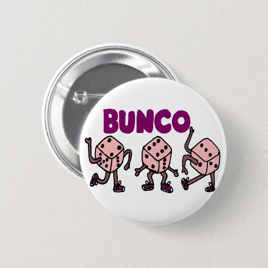 Lustige tanzende Bunco Würfel Button (Vorne & Hinten)