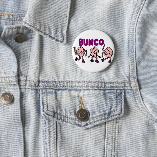 Lustige tanzende Bunco Würfel Button (Beispiel)