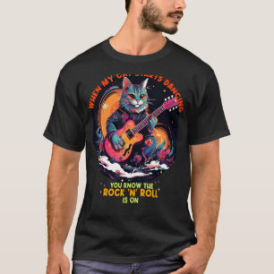 Lustige tanzende Katze Rock'n Roll Kostüm für Jung T-Shirt