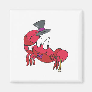 lustige tanzende Krabbe Magnet