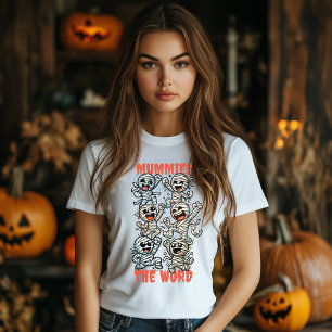 Lustige tanzende Mumien, das Wort T-Shirt