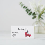 lustige Tanzkrabbe Visitenkarte (Stehend Vorderseite)