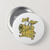 Lustige Tartan-Schweine-Grafik Button (Vorne & Hinten)