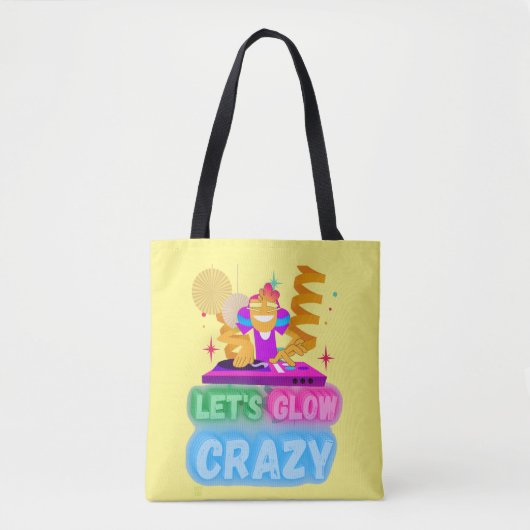 lustige Tasche "LET'S GLOW CRAZY" (Vorderseite)
