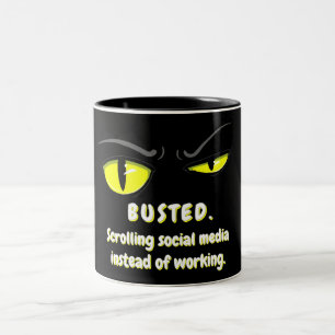 Lustige Tasse Bad Boogie - Ertappt. Schild