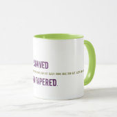 Lustige Tasse für Triathlete - rasiert und (VorderseiteRechts)