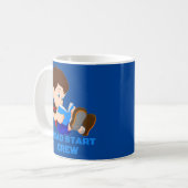 lustige Tasse "HEAD START CREW" (Vorderseite Links)